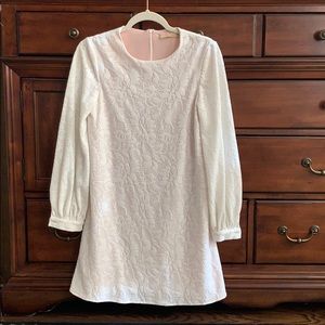 Off white long sleeve dress